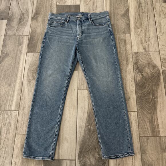 Faherty Men's Ocean Washed Denim Pacific Straight Leg Jeans 36/30 Stretch - Picture 2 of 5